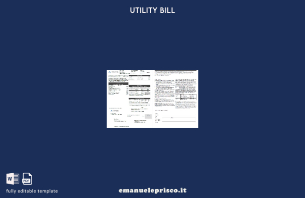 modello di bolletta delle utenze USA Golden State Water Company in stile verific